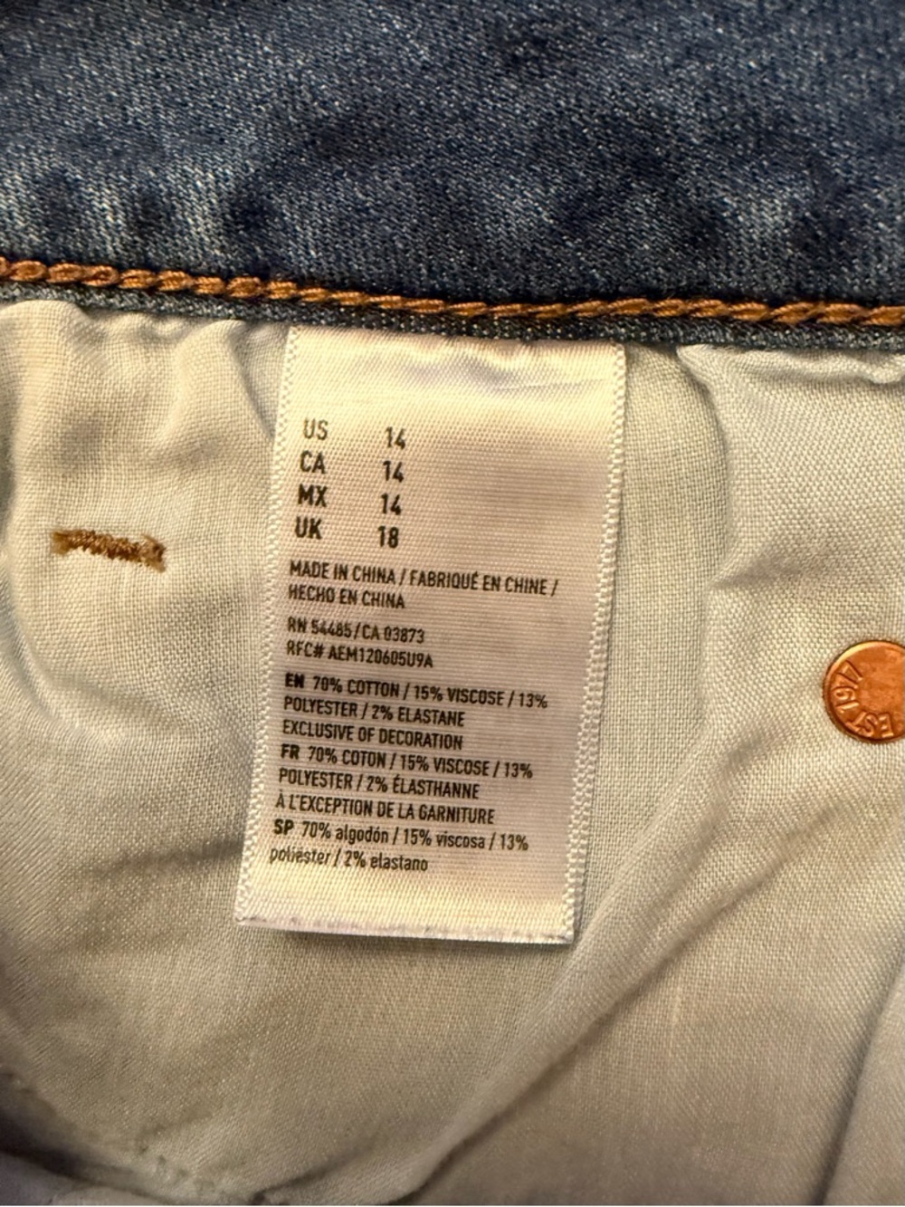 American Eagle Outfitters Distressed Blue Denim Cutoff Shorts - Picture 5 of 5
